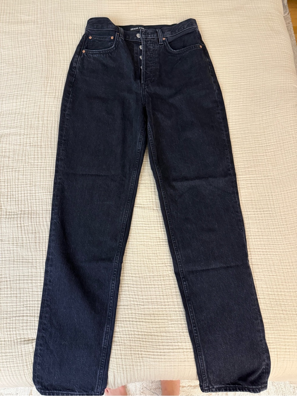 Denim Forum Women’s Black BF High Rise Loose
